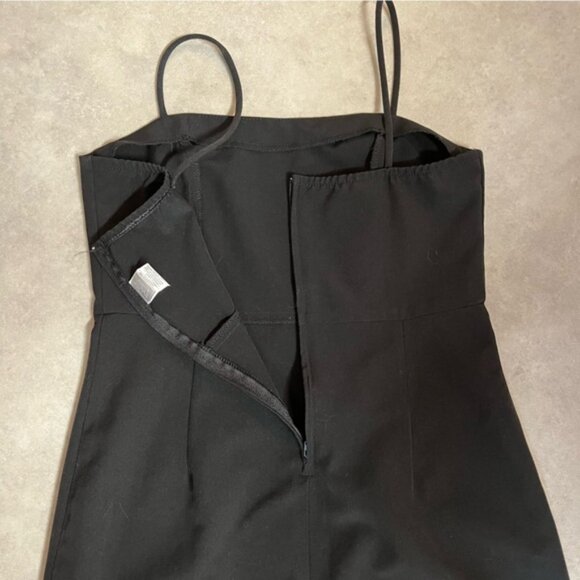 Twik SIMONS Black Sheath Mini Dress Spaghetti Strap MEDIUM - Picture 5 of 6
